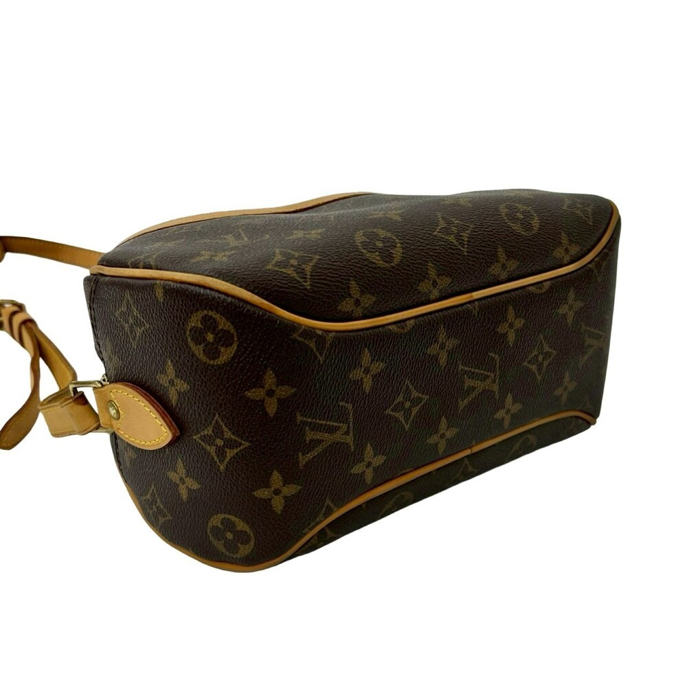 LOUIS VUITTON Authentic Brown Monogram Leather Pochette Shoulder Bag - Picture 7 of 10